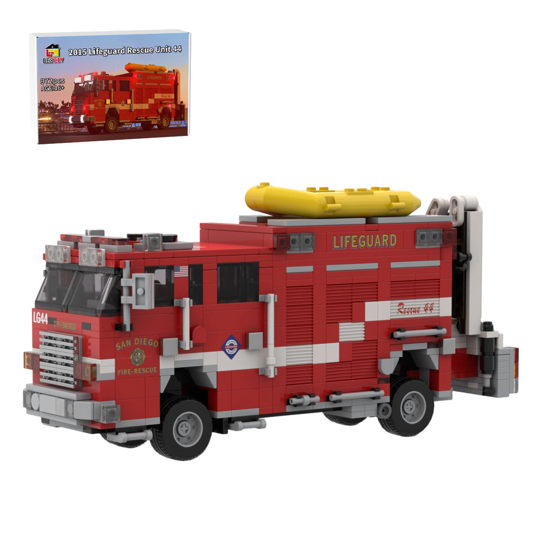 MOC-266082 2015 Pierce Saber SDFR Lifeguard Rescue 44 Building Blocks