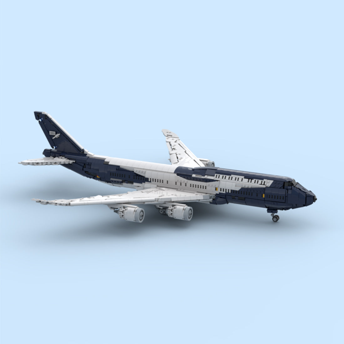747-8I Lufthansa 100 Years Livery Airliner Building Blocks