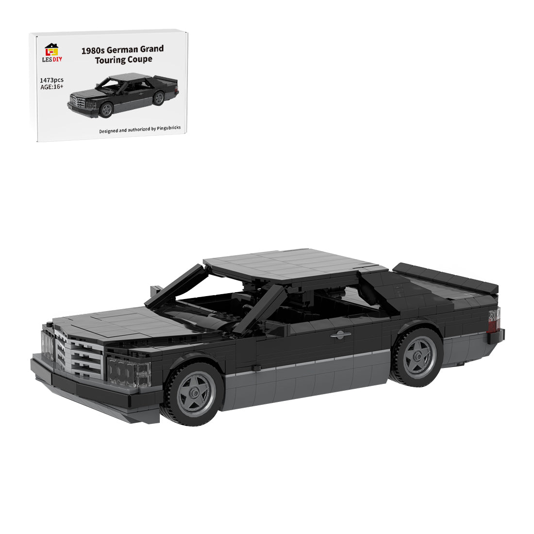 1980s German Grand Touring Coupe Building Blocks (gobricks)