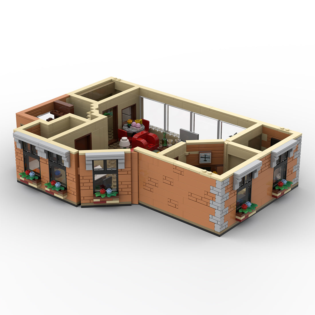 Friends-Inspired City Apartment Building Blocks