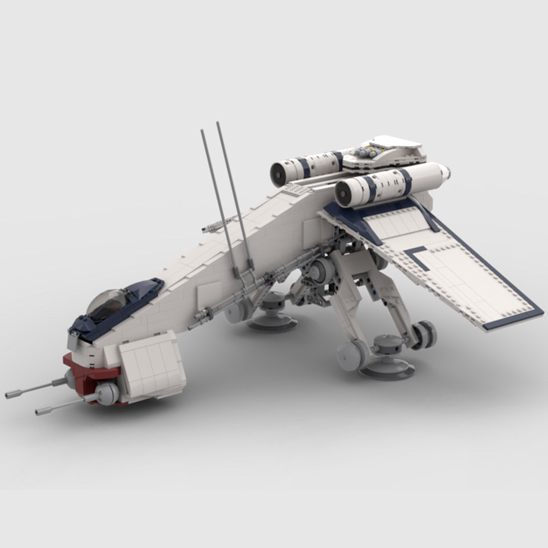 Sci-Fi Dropship & Armored Walker Combo MOC Building Block