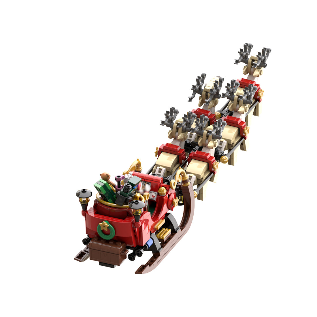 MOC-123535 Santa' Sleigh Street View Building Blocks