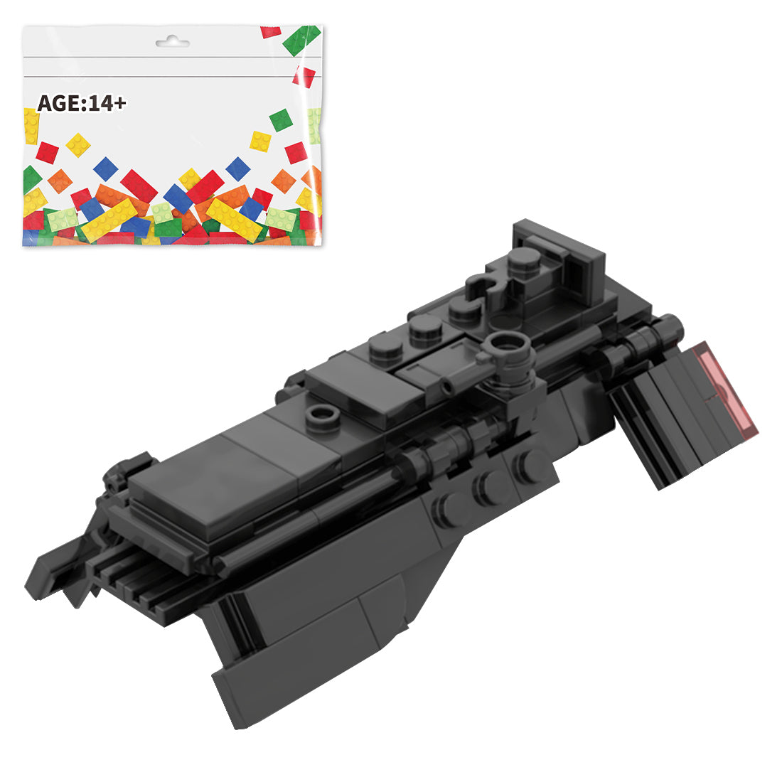 Mini Dark Sci-Fi Starship MOC Building Block
