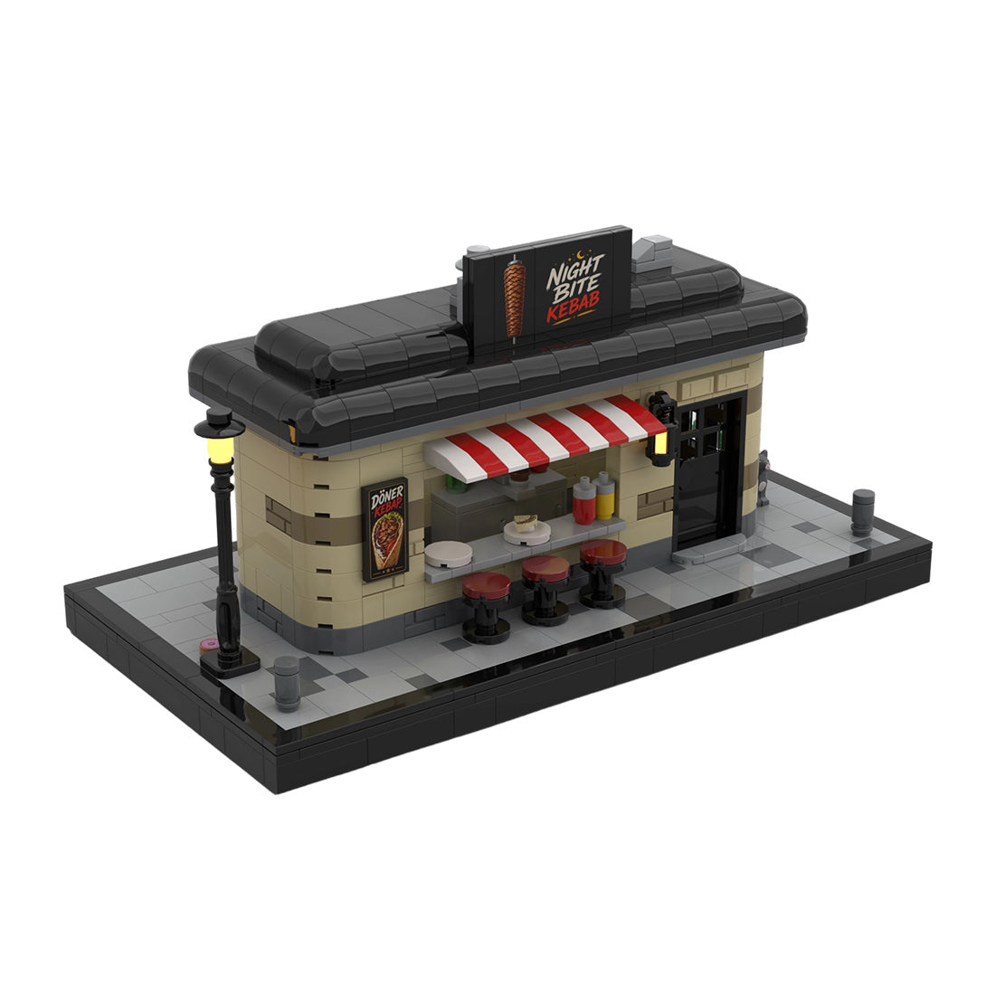 Street View Nightlife Series Night Bite Modular Building Blocks