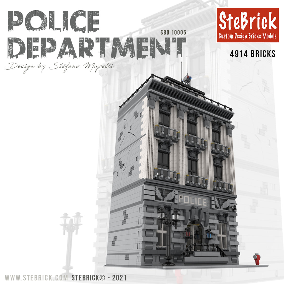 MOC-4652 Large-scale Police Department Building Blocks