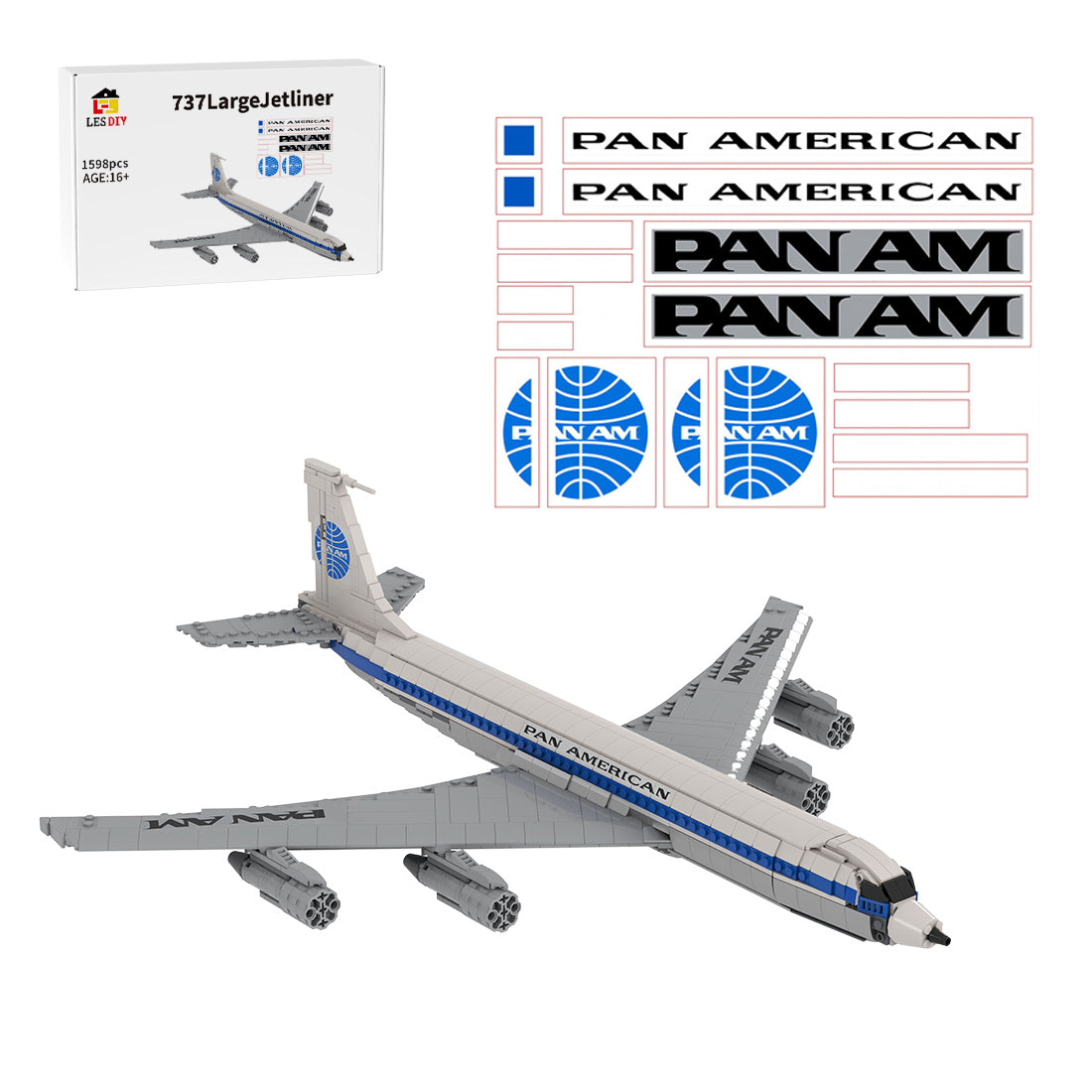 MOC-103406 Boeing 707 - Pan Am Building Blocks