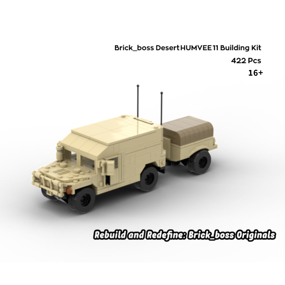 Desert HUMVEE 13 Modern Military Vehicle Building Blocks
