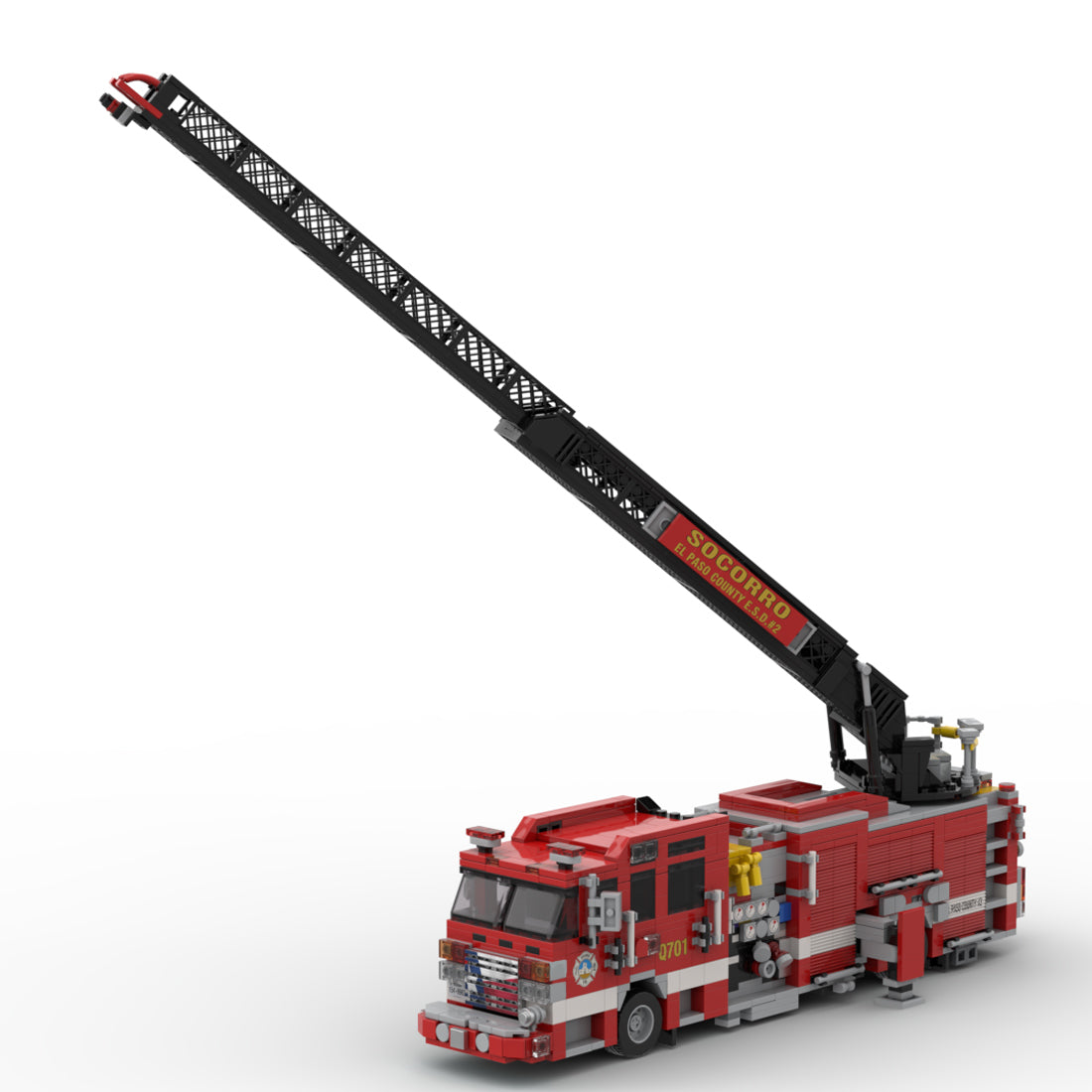 MOC-274191 Pierce Enforcer Rear Mount Aerial Quint Building Blocks