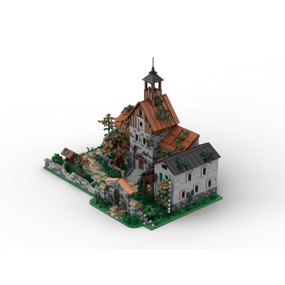 MOC-273998 Abandoned Medieval Manor Modular Building Blocks (Weathered Edition)