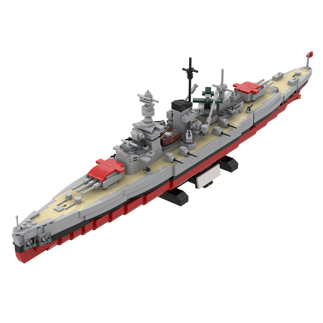 1/300 Scale Germany 3 in 1 Deutschland-class warship Building Blocks