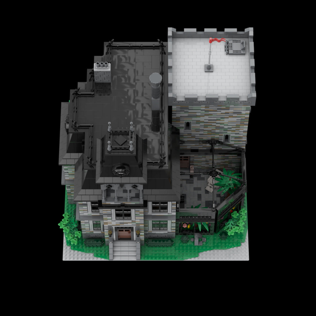 Gothic Castle Villa Victorian Mansion Building Blocks