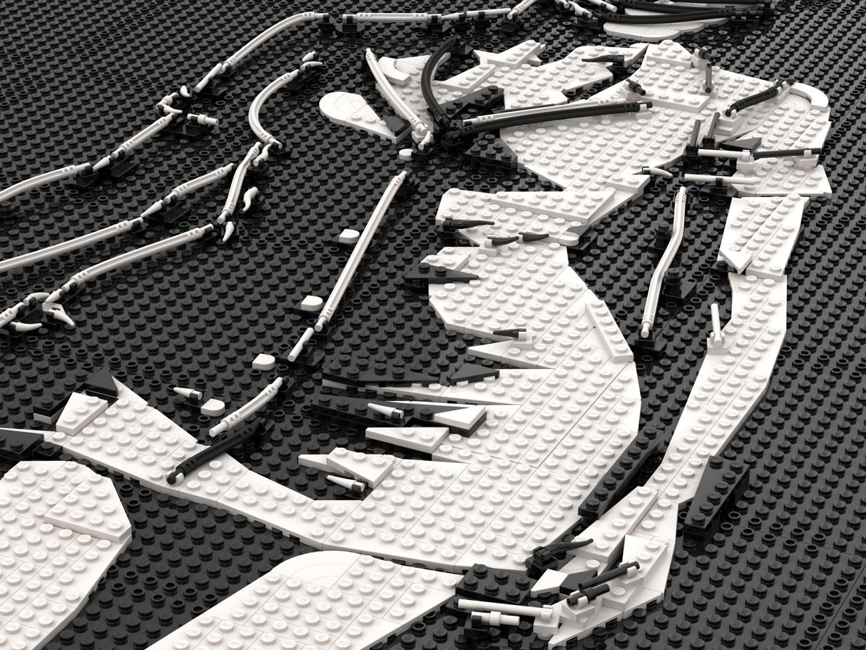 MOC-238853 Lego art relief of a female horror character Building Blocks