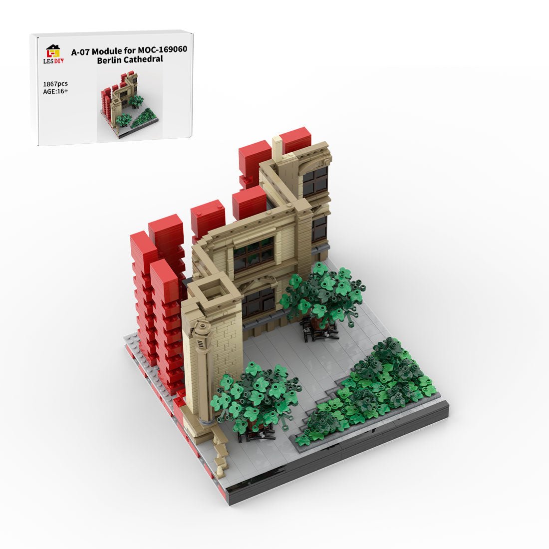 A - 07 Module for MOC - 169060 Berlin Cathedral Building Blocks - LesDiy -