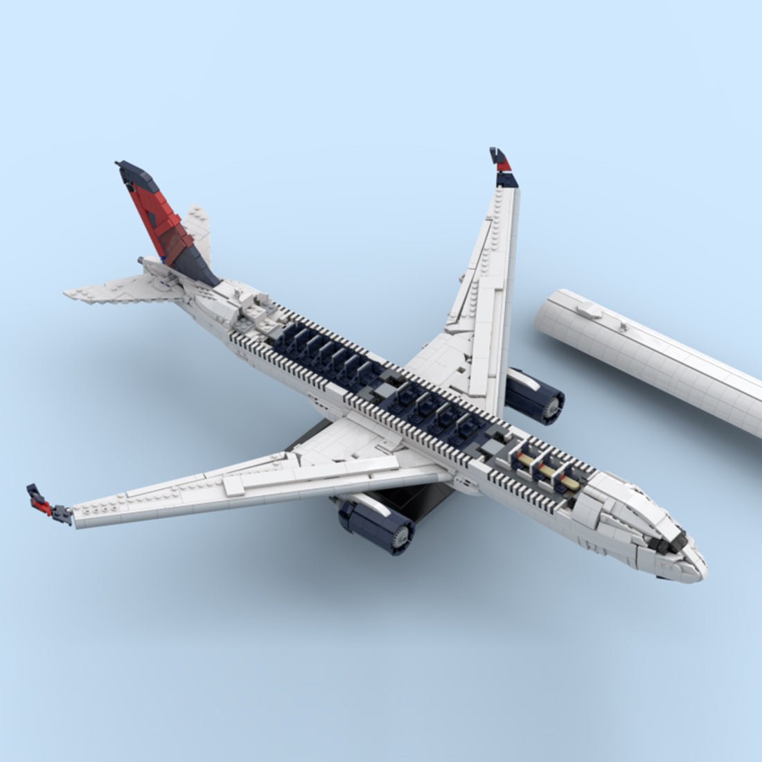 A350-900 U.S. Livery Widebody Airliner Building Blocks-LesDiy-Building Blocks-