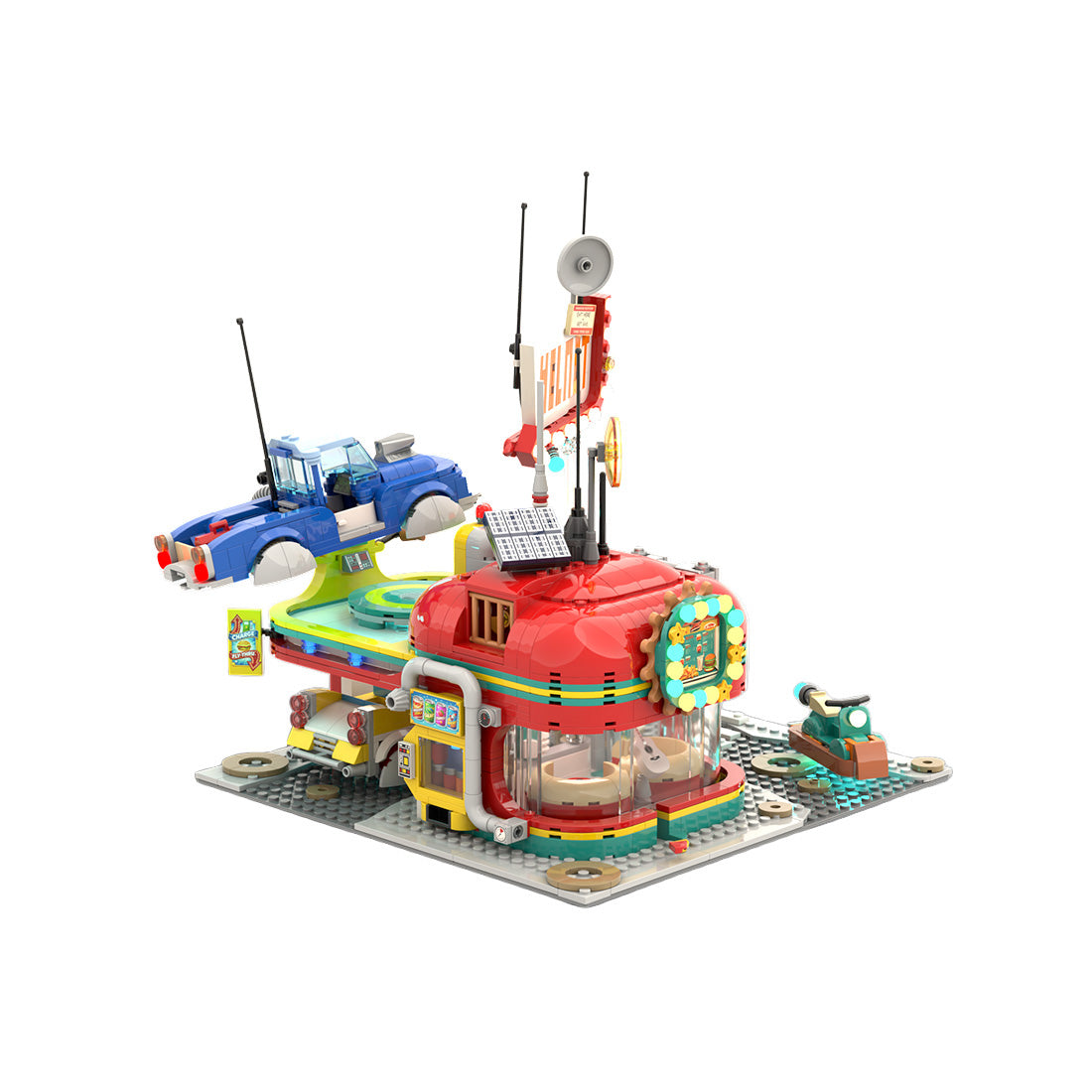 Space Helmet Roadside Diner Building Blocks