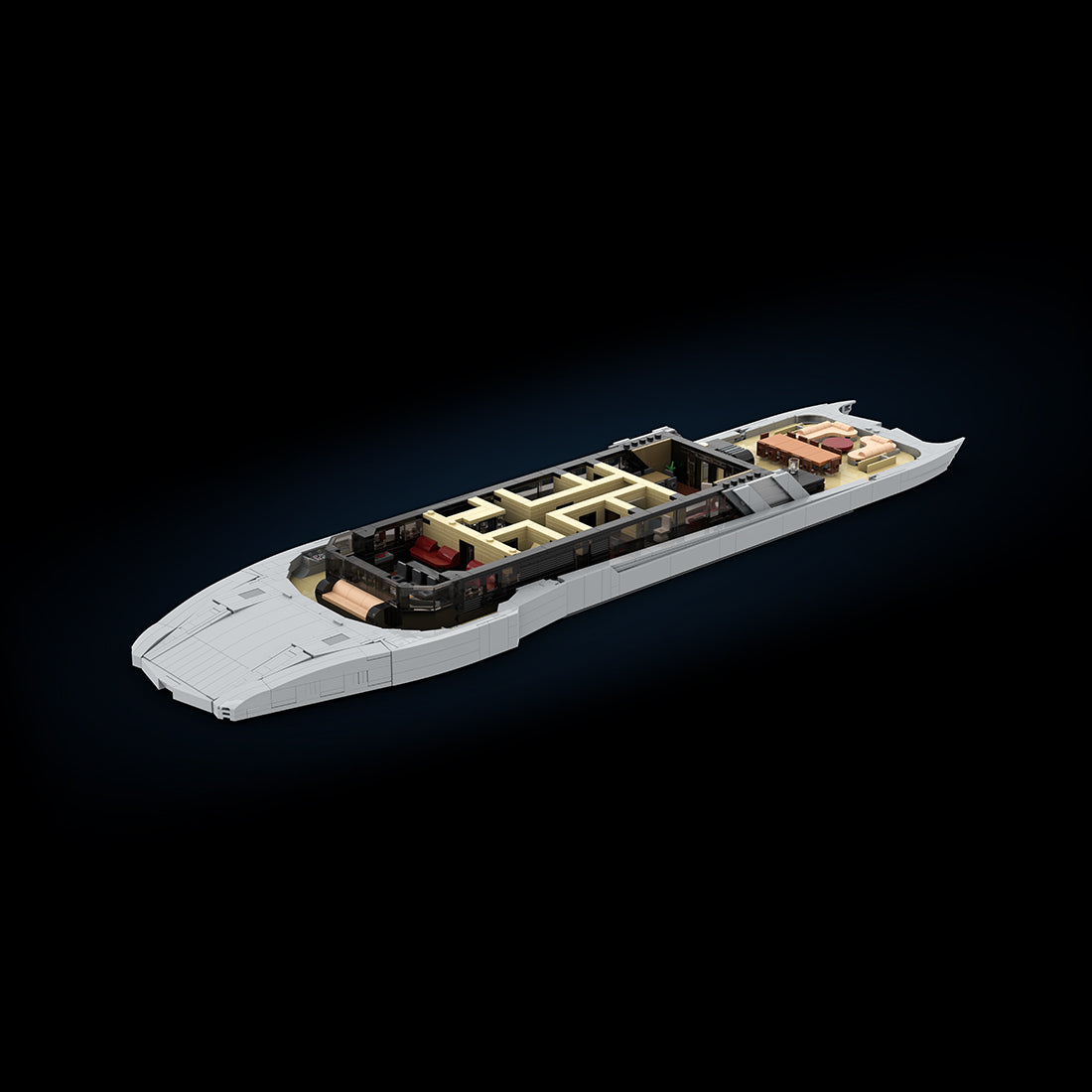 MOC-254412 120CM Modular Luxury Yacht V Building Blocks