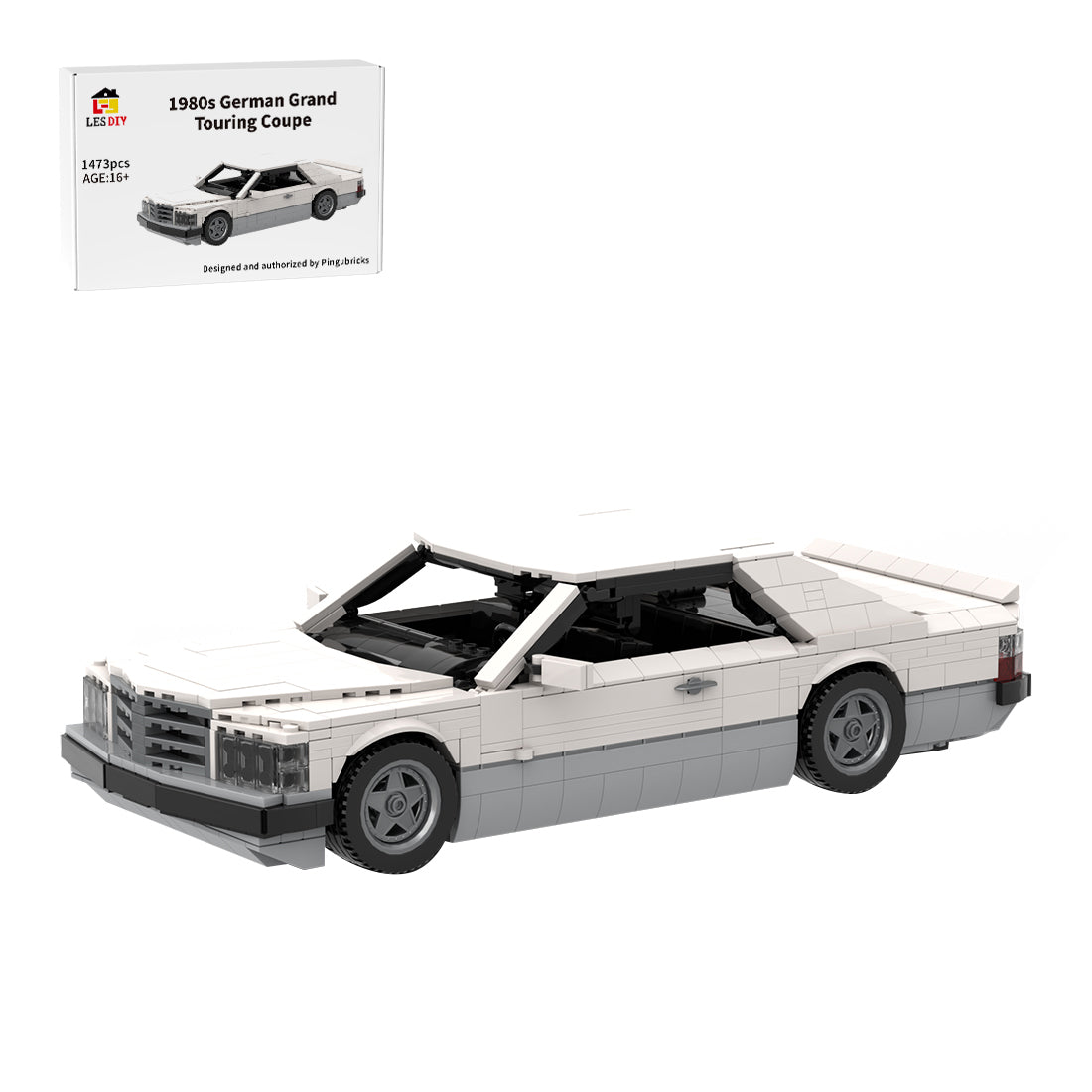 1980s German Grand Touring Coupe Building Blocks (gobricks)