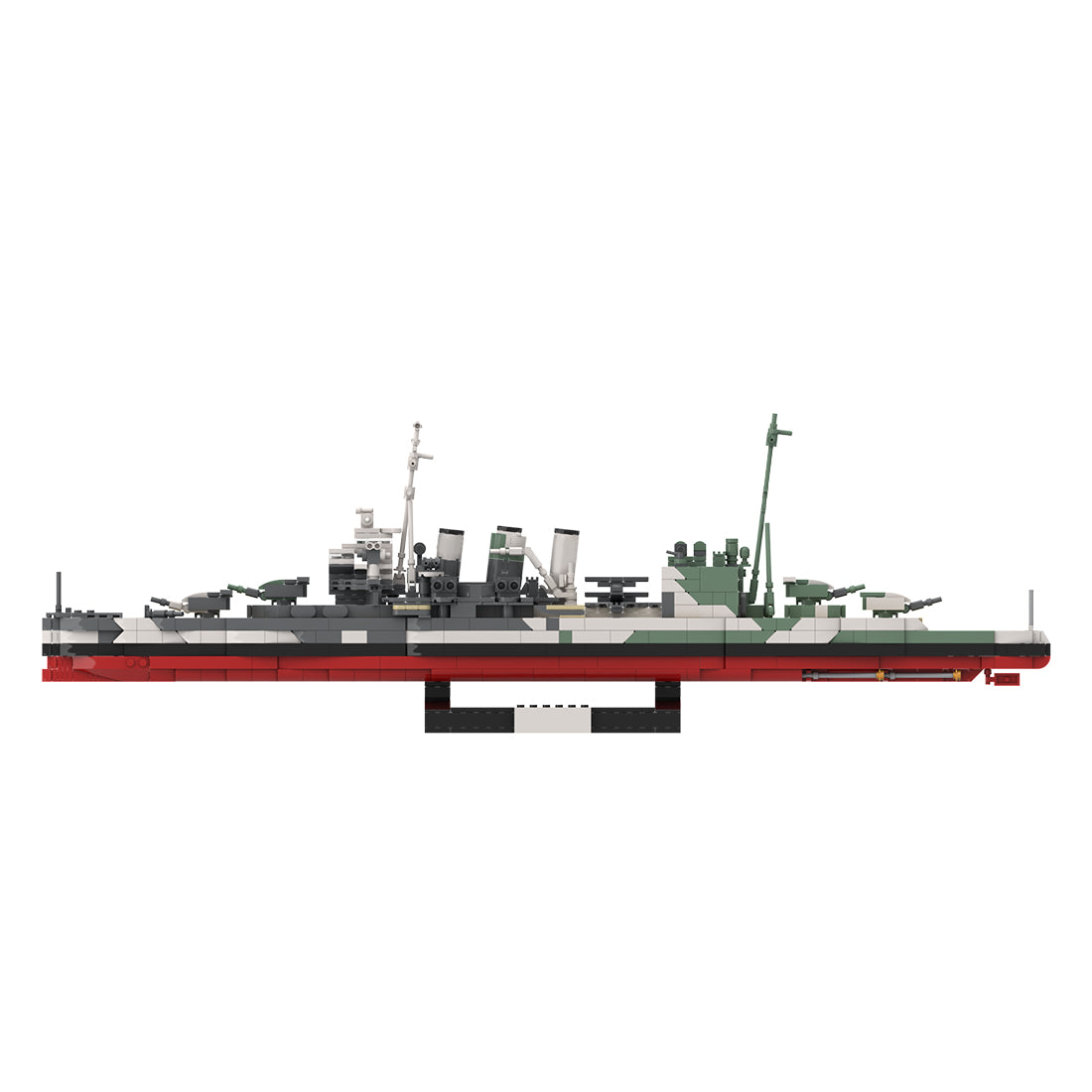1/300 Scale HMS Suffolk Heavy Cruiser MOC Building Blocks