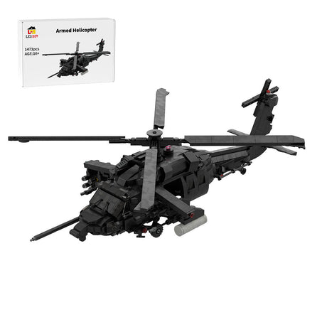 Armed Helicopter Assembly MOC Model Building Blocks - LesDiy - Building Blocks