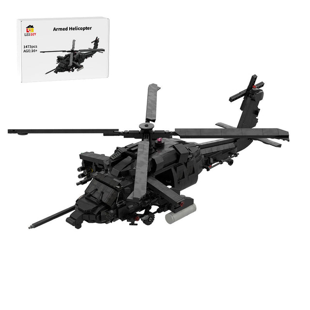 Armed Helicopter Assembly MOC Model Building Blocks - LesDiy - Building Blocks