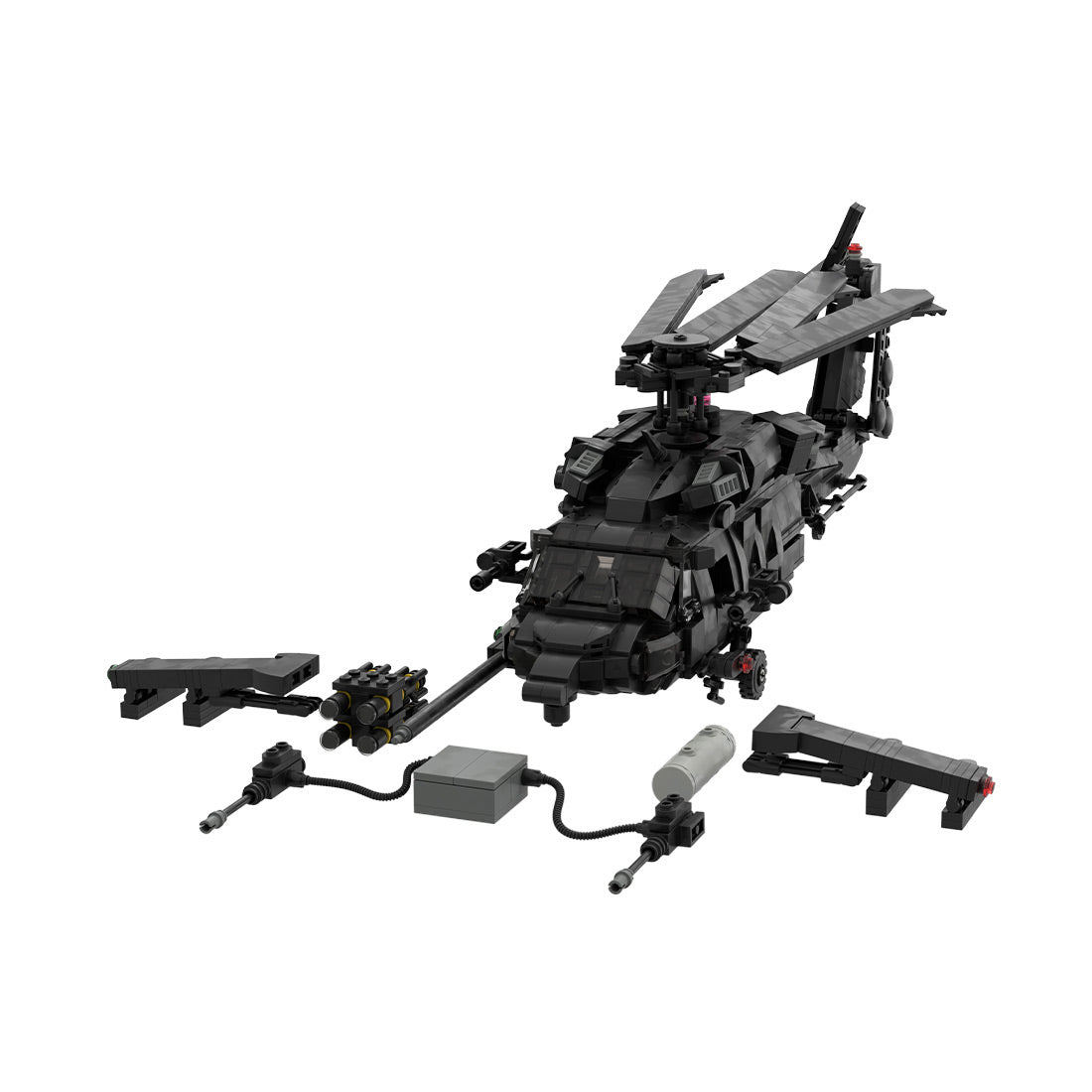 Armed Helicopter Assembly MOC Model Building Blocks - LesDiy - Building Blocks