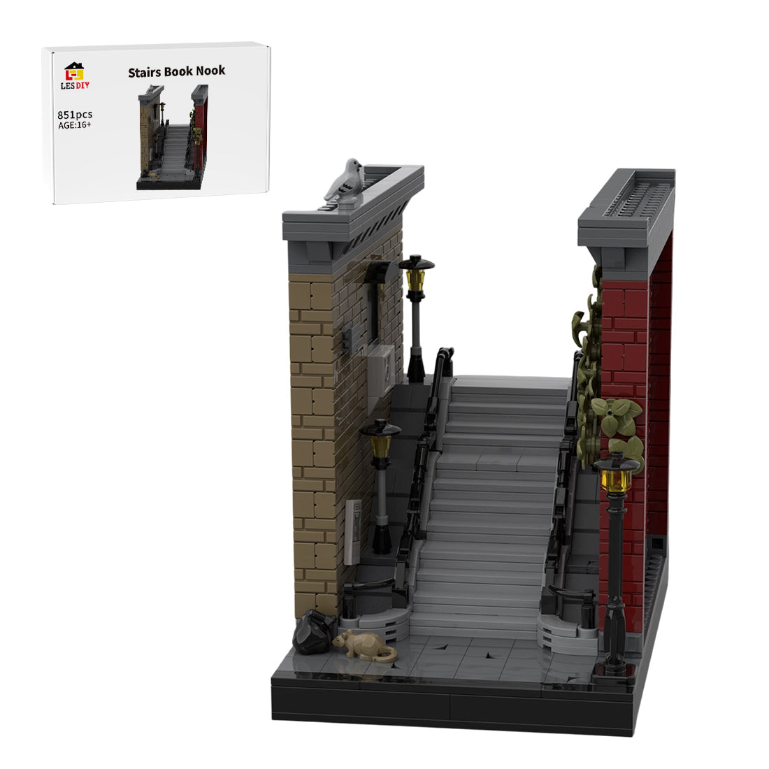 MOC-231535 Joker Stairs Book Nook Building Blocks