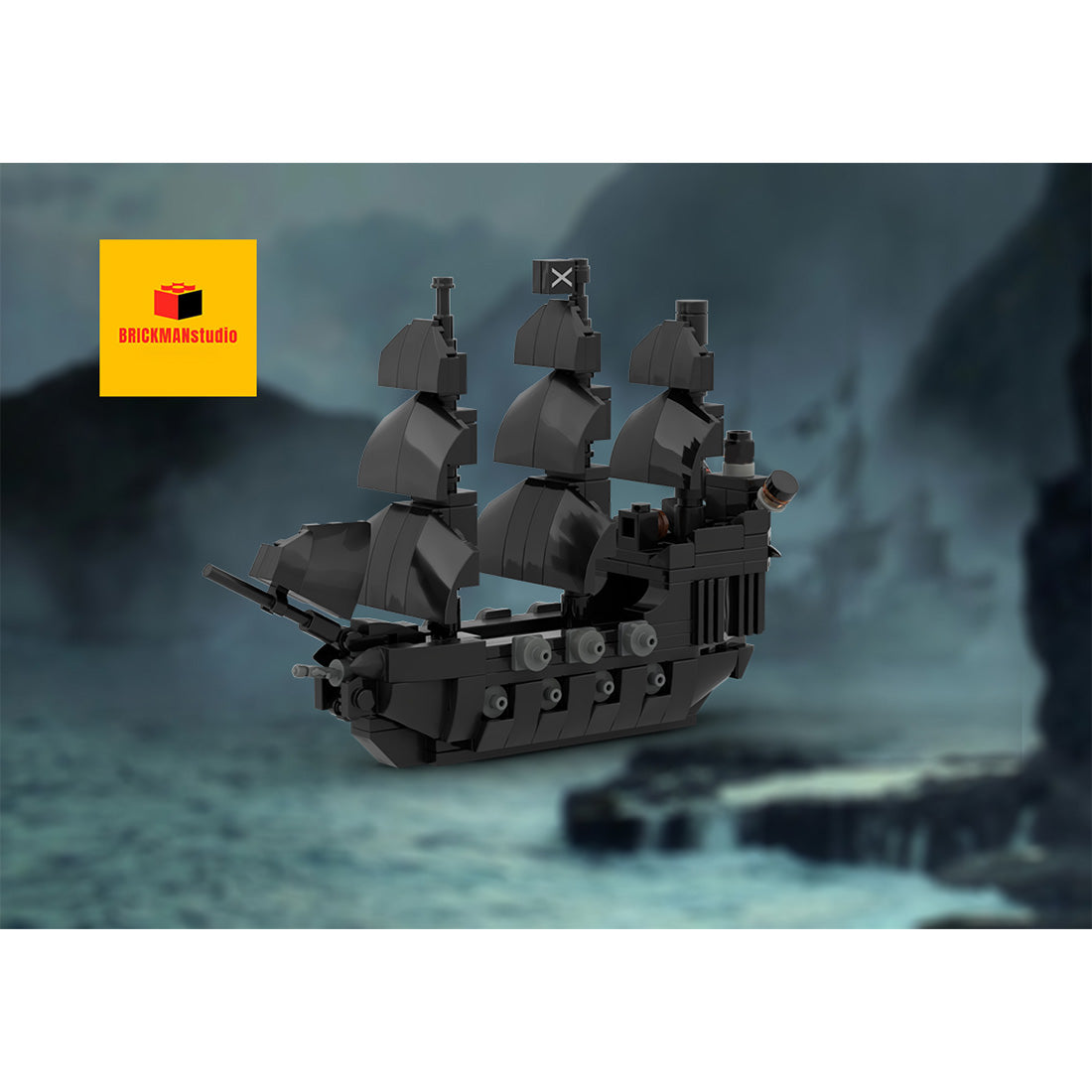 MOC-275988 The Black Pearl Mini Ship Building Blocks