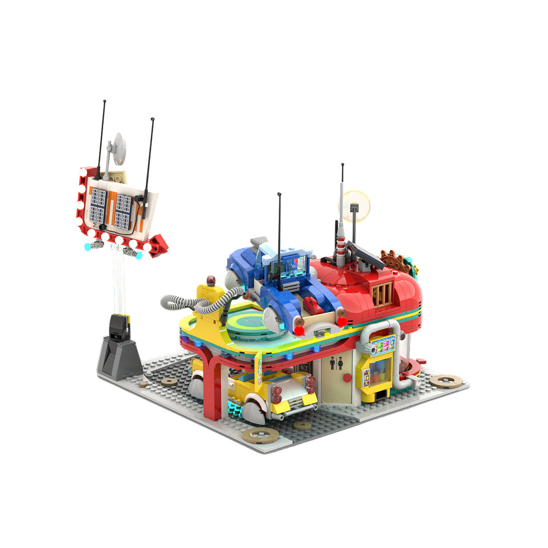 Space Helmet Roadside Diner Building Blocks