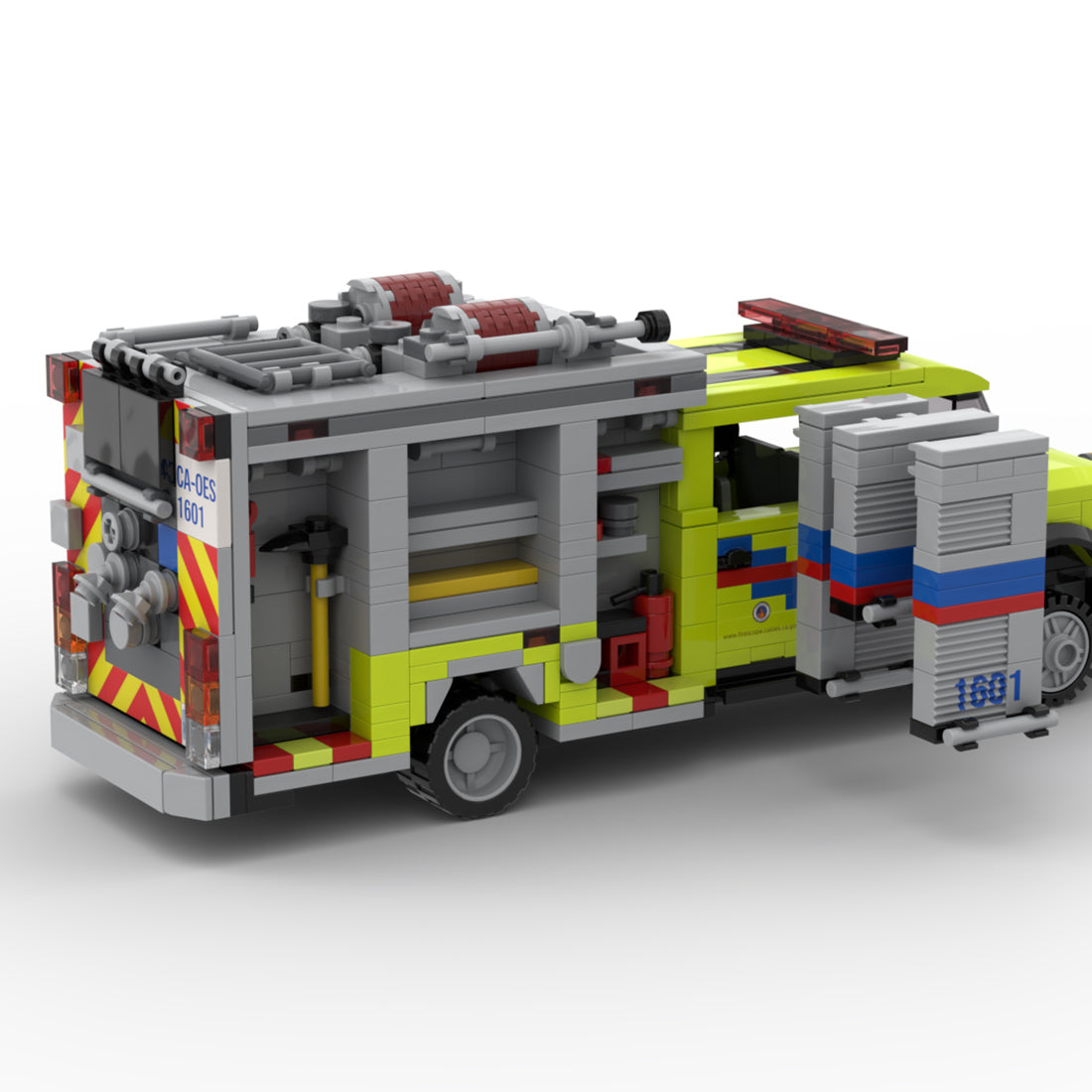 MOC-275558 Ford F-550 CAL OES Type 6 Wildland Fire Truck Building Blocks