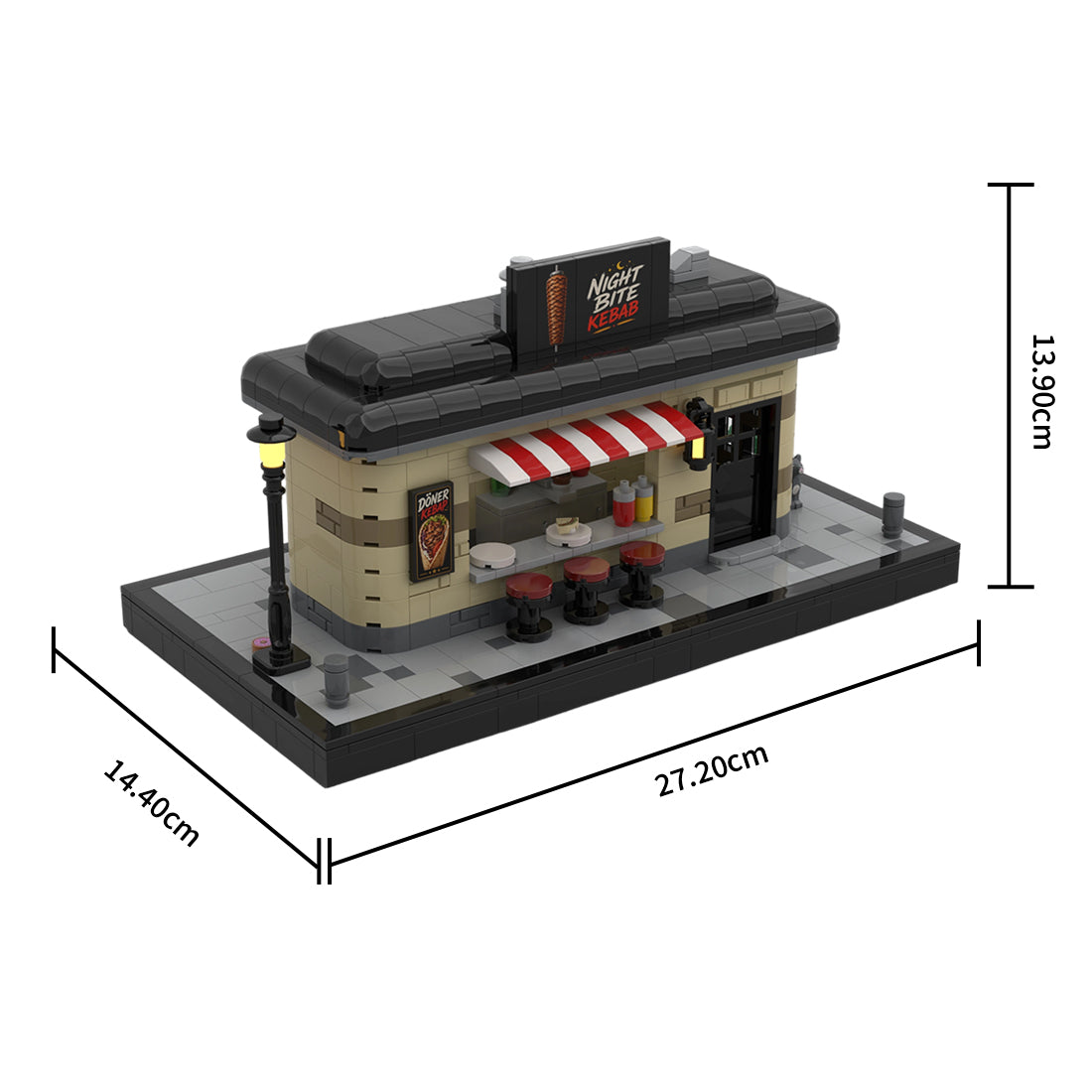 Street View Nightlife Series Night Bite Modular Building Blocks