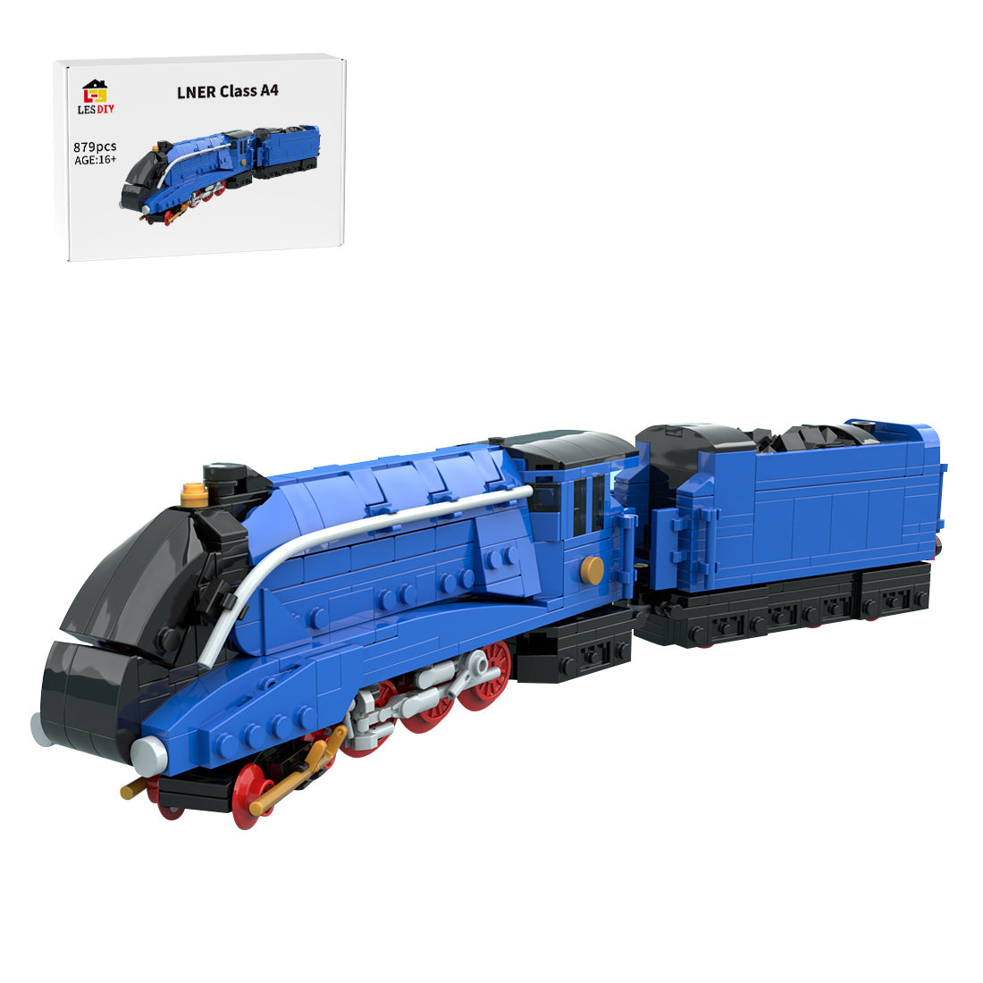 MOC-253027 LNER Class A4 Mallard Steam Locomotive Building Blocks