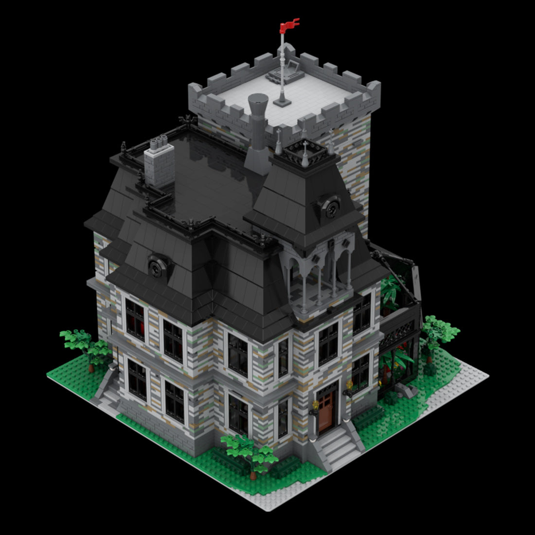 Gothic Castle Villa Victorian Mansion Building Blocks