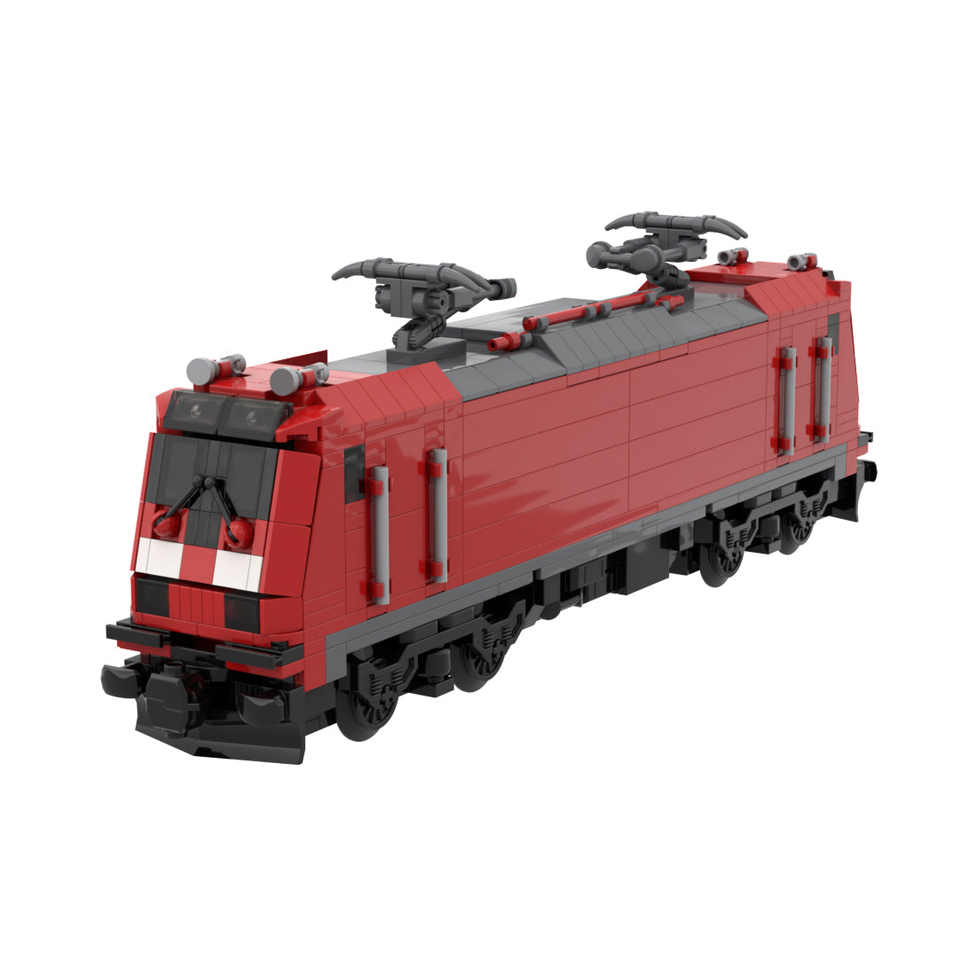BR146-2 DB Red Regional Commuter Electric Locomotive Building Blocks