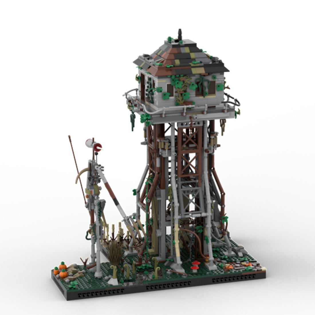 MOC-122044 Abandoned Watchtower Halloween Building Blocks