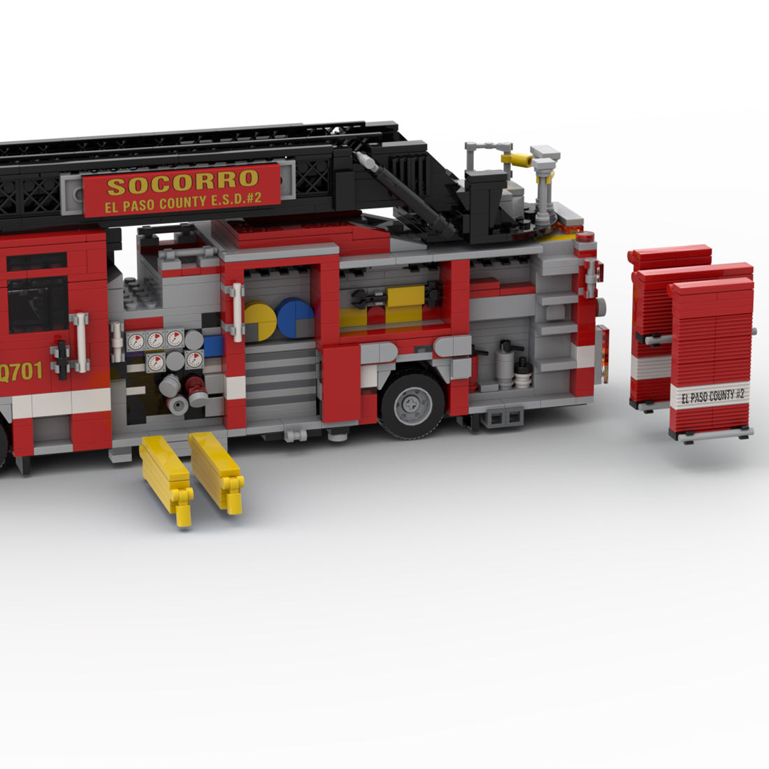 MOC-274191 Pierce Enforcer Rear Mount Aerial Quint Building Blocks