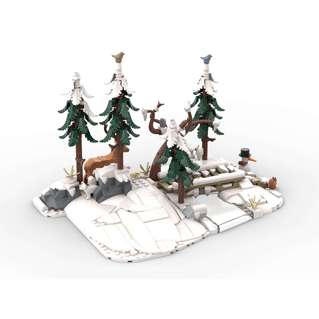 Winter Adventure Street Scene Building Blocks