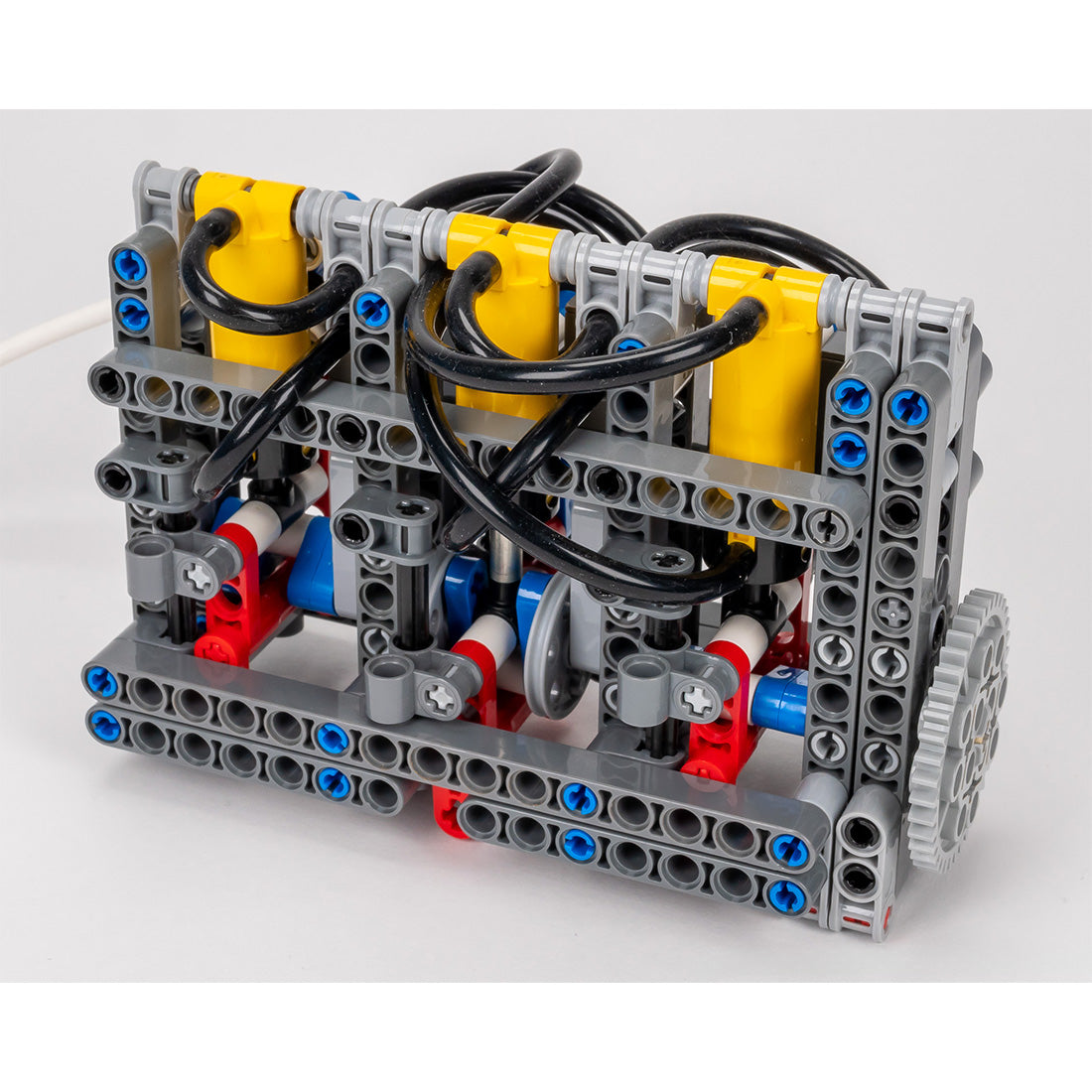 MOC-157730 + MOC-164704 3-Cylinder Pneumatic Engine & Hand Pump Building Blocks