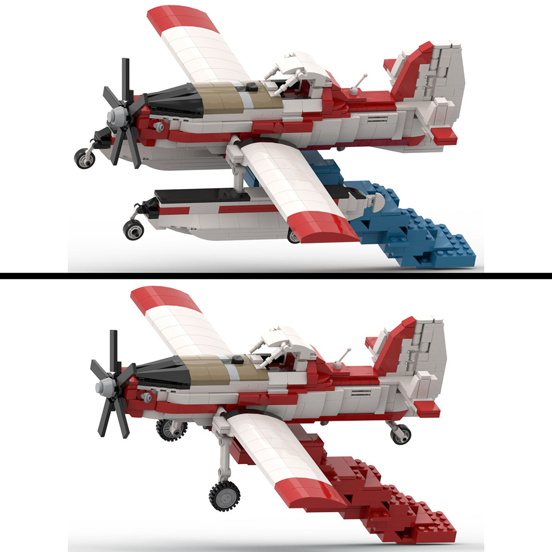 AT-802F Fire Boss Tanker 83/97 Amphibious Firefighting Plane Building Blocks