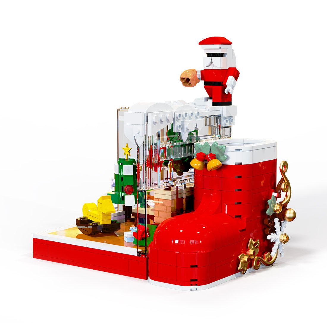 Christmas Cottage Model Pen Container Ornament Building Blocks - LesDiy -