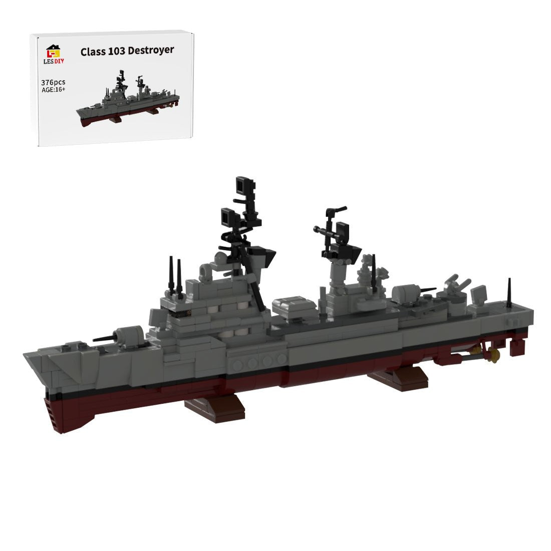 Class 103 Destroyer Building Blocks - LesDiy -