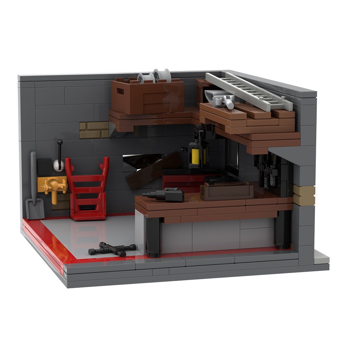 Classic Sports Car Garage Building Blocks-LesDiy -