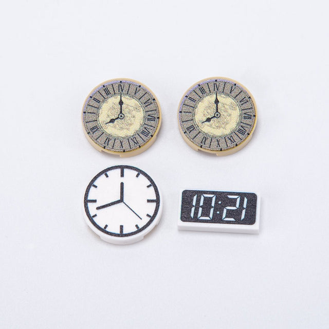 Clock Building Blocks Part Set for Tech/Street Scene Series - LesDiy -