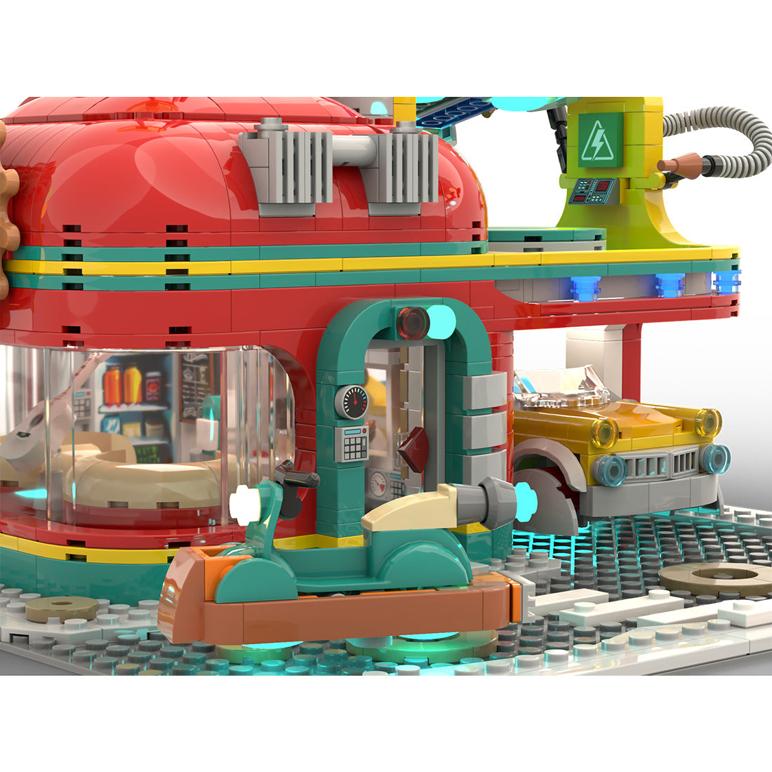 Space Helmet Roadside Diner Building Blocks