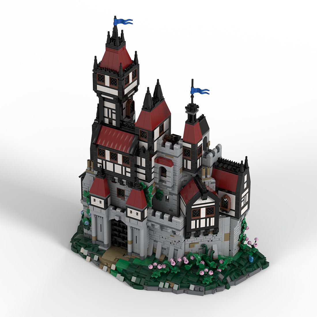 Crimson Fortress Medieval Castle Building Blocks