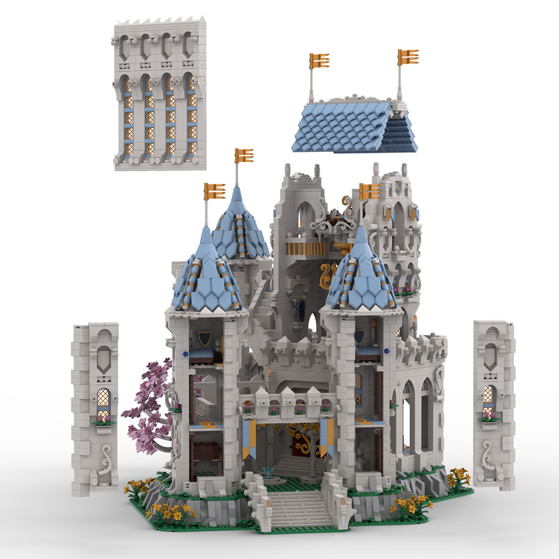 MOC-249372 Ivory Fantasy Castle Building Blocks