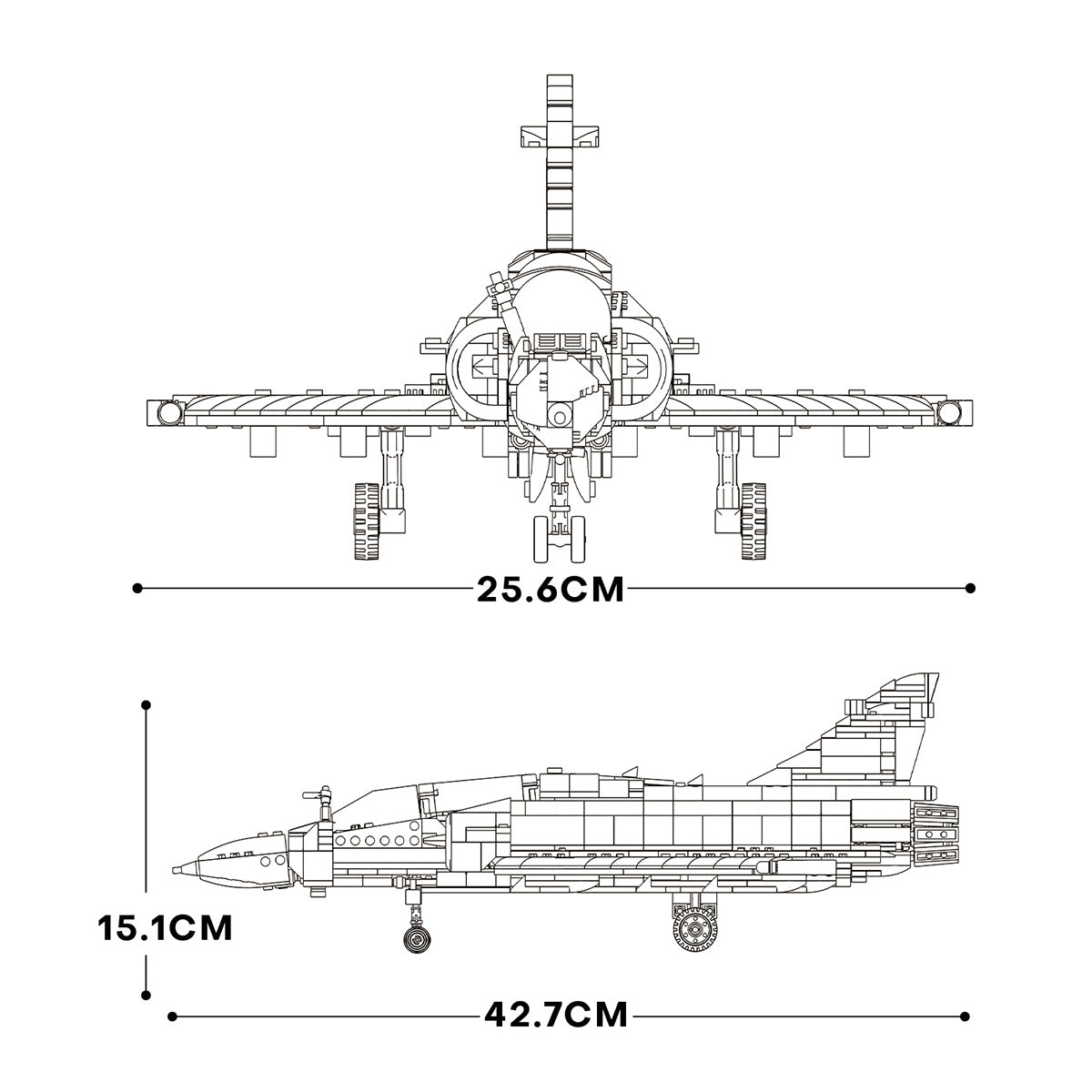Mocsage MOC-96165 French Military Aviation Fighter Building Blocks