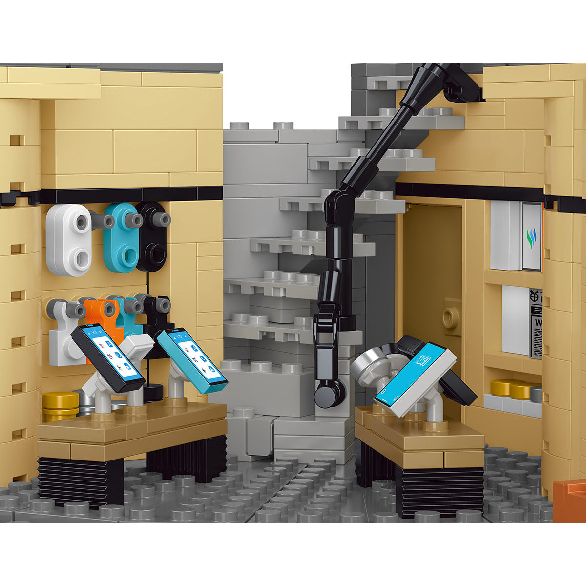 Mocsage Street Scene MOC European Department Corner Store with Light Building Blocks