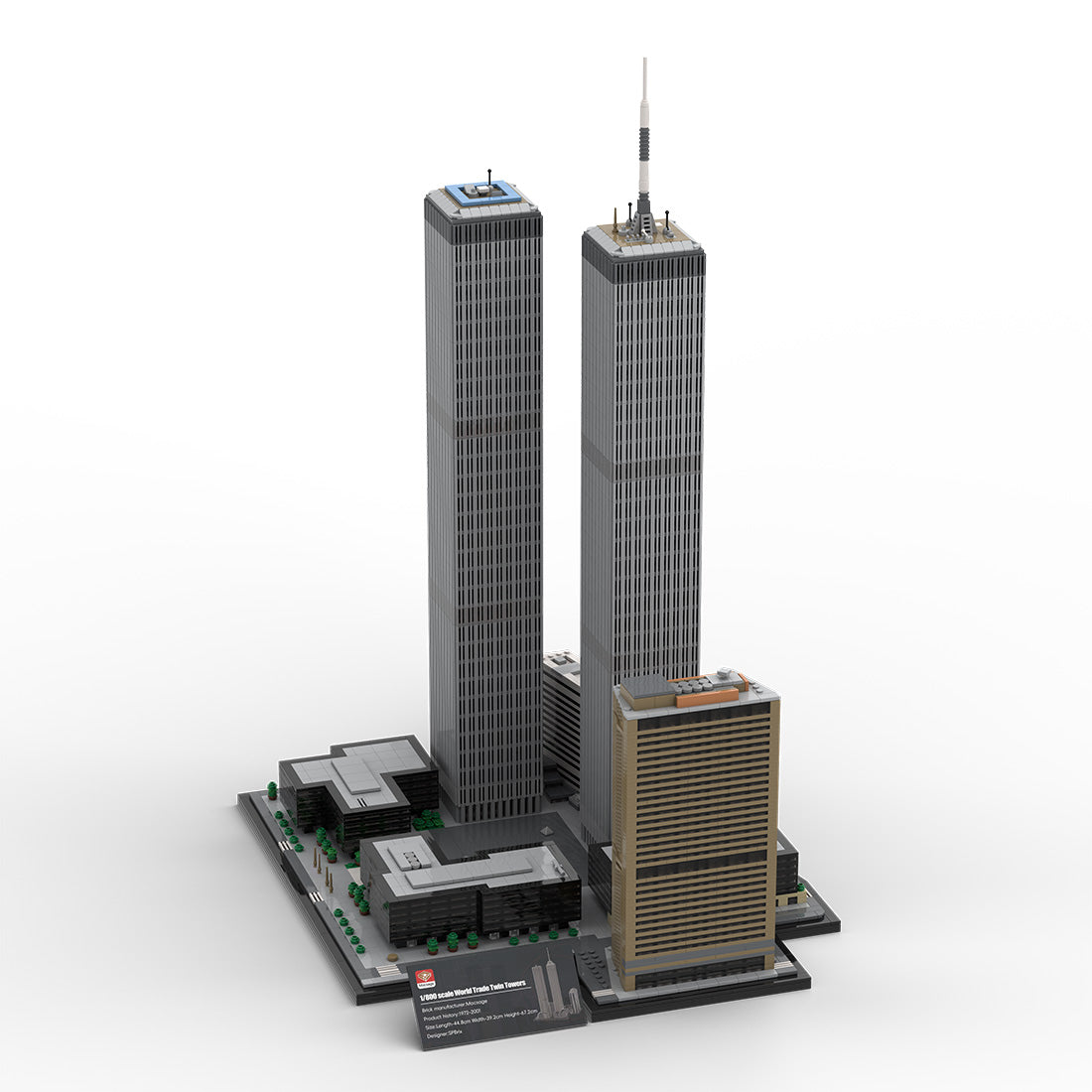 MOC-177998 World Trade Center Complex 1:800 Scale Building Blocks