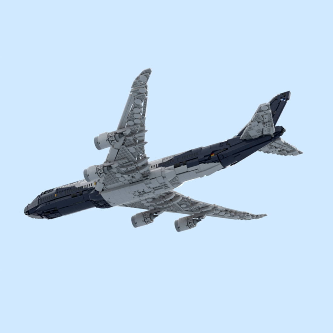 747-8I Lufthansa 100 Years Livery Airliner Building Blocks