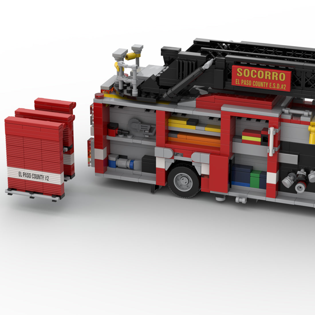 MOC-274191 Pierce Enforcer Rear Mount Aerial Quint Building Blocks